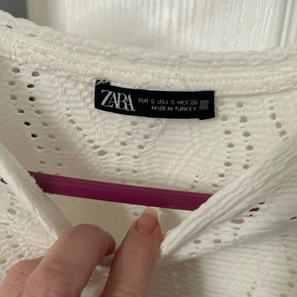 Zara Ivory Textured Knit Top - Picture 3 of 3